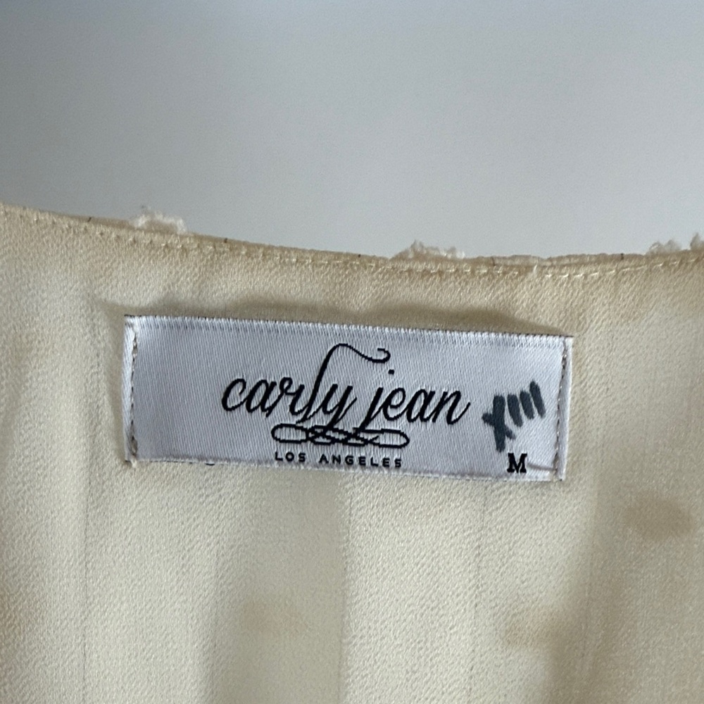 Carly Jean Los Angeles Ivory Long Sleeve Dress - Picture 2 of 7